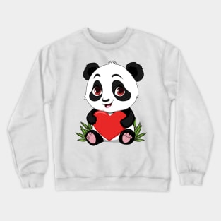 Cute cartoon chibi panda Crewneck Sweatshirt